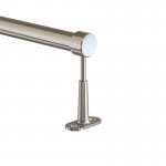 ADJUSTABLE TUBE SUPPORT D.20 WITH CAP - CHROME